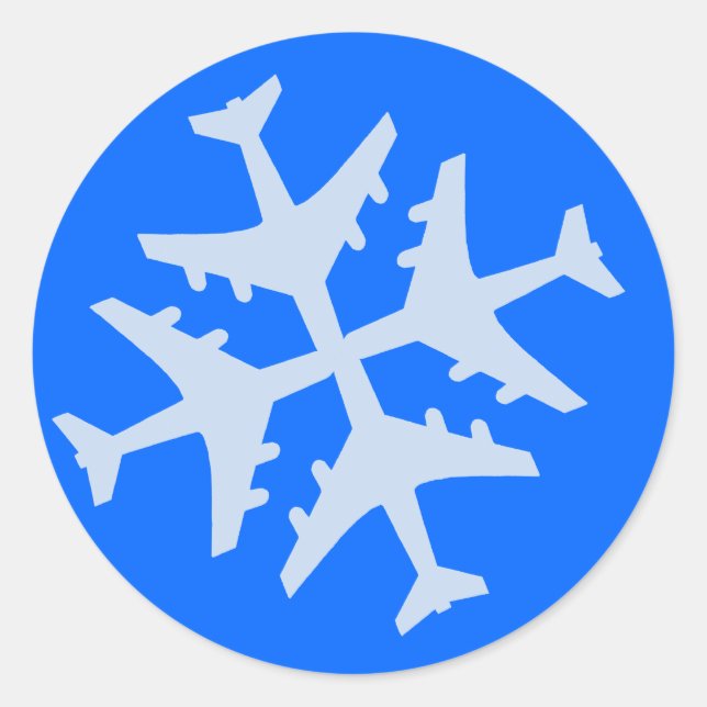 Sticker Rond Flèche-neige de l'avion (Devant)
