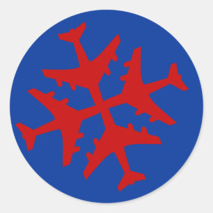 Sticker Rond Flèche-neige de l'avion