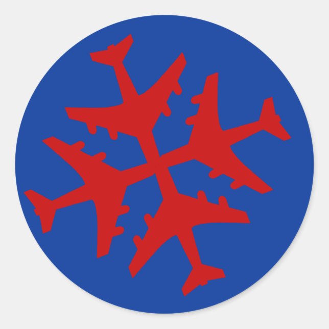 Sticker Rond Flèche-neige de l'avion (Devant)