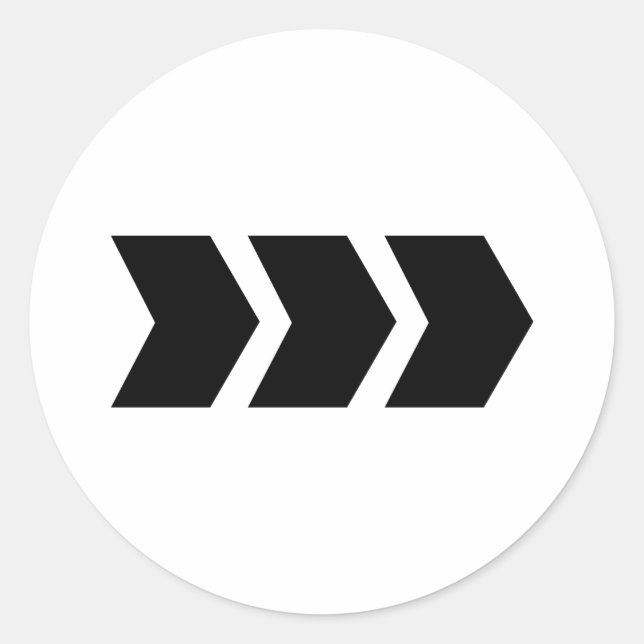 Sticker Rond flèche noire droite (Devant)