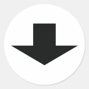 Sticker Rond flèche noire vers le bas