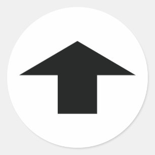 Sticker Rond flèche noire vers le haut