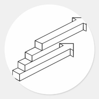 Sticker Rond Flèche ou pointes illusion optique