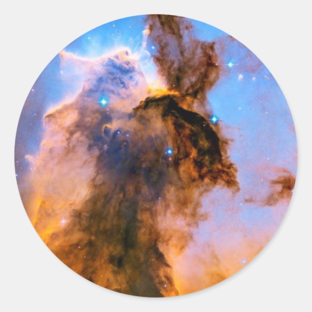 Sticker Rond Flèche stellaire de la nébuleuse de l'Aigle photo  (Devant)