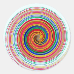 Sticker Rond Flèches arc-en-ciel