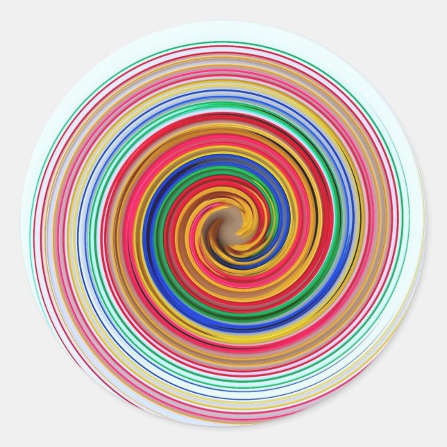 Sticker Rond Flèches arc-en-ciel (Devant)