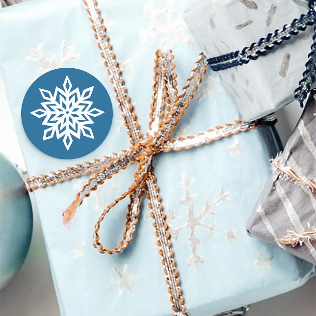 Sticker Rond Flèches blanches Sapphire Blue (Créateur téléchargé)