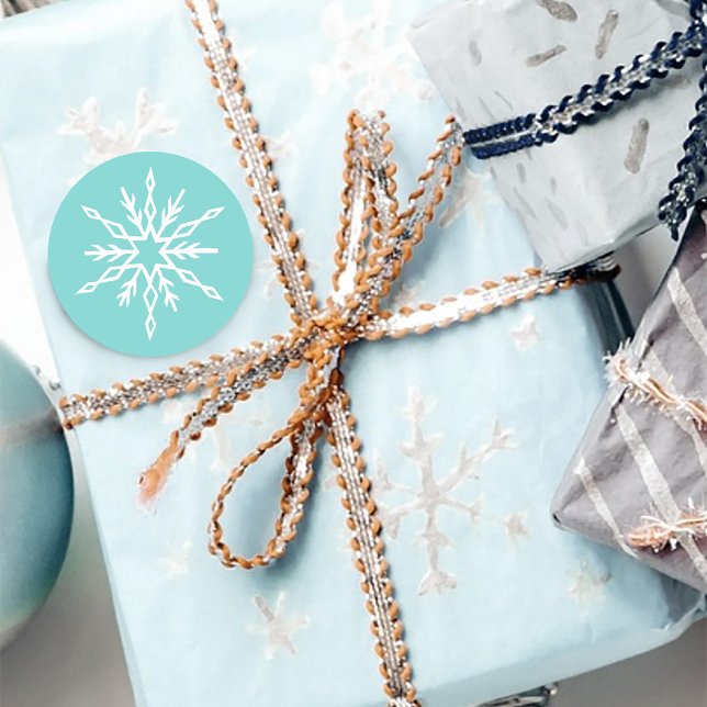 Sticker Rond Flèches blanches Turquoises (Créateur téléchargé)