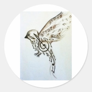 Sticker Rond Flèches musicales
