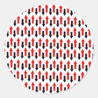 Flèches rouges et noires pointant vers le bas
