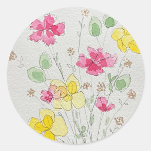 Sticker Rond fleur