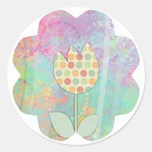 Sticker Rond Fleur (Devant)