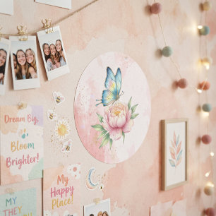 Sticker Rond Fleur