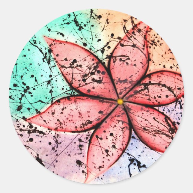 Sticker Rond fleur (Devant)