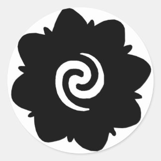 Sticker Rond fleur bornéo