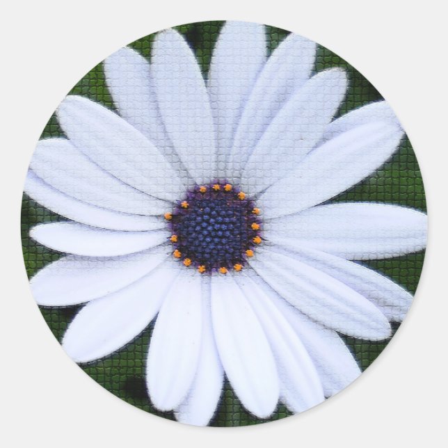 Sticker Rond Fleur carrelée (Devant)