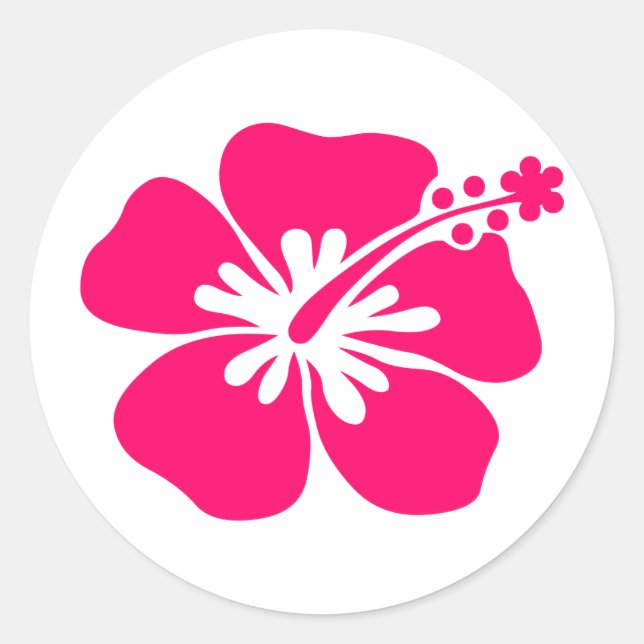 Sticker Rond fleur d'aloa rose (Devant)