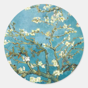 Sticker Rond Fleur d'amande (1890) Vincent Van Gogh Art