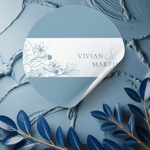Sticker Rond Fleur Dans Le Mariage D'Hiver