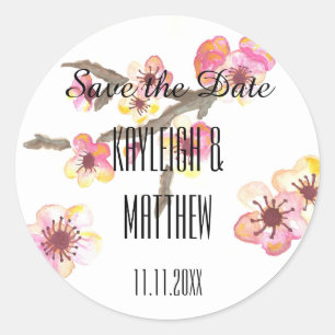 Sticker Rond Fleur de cerise