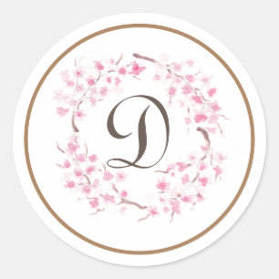 Sticker Rond Fleur de cerise