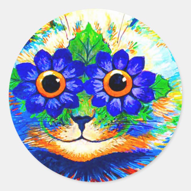 Sticker Rond Fleur de chat (Devant)
