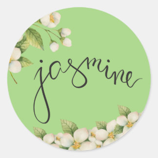 Sticker Rond Fleur de Jasmin