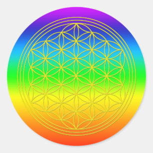 Sticker Rond Fleur de la vie chakra 2