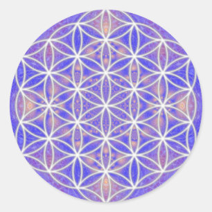 Sticker Rond Fleur de la vie (couleur 3)