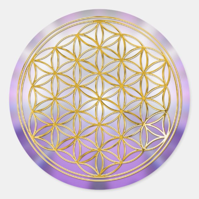 Sticker Rond Fleur De La Vie Yantra (Devant)
