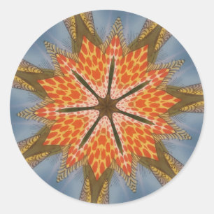Sticker Rond Fleur de l'étoile de la savane – Une impression au