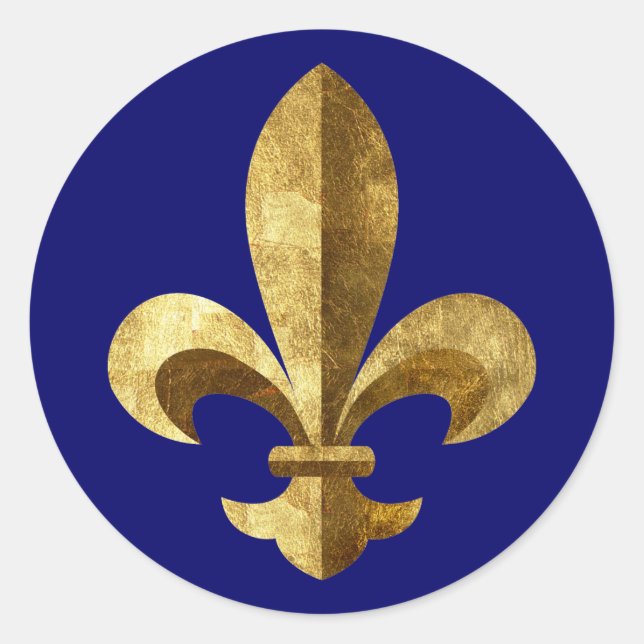 Sticker Rond Fleur de lis (Devant)