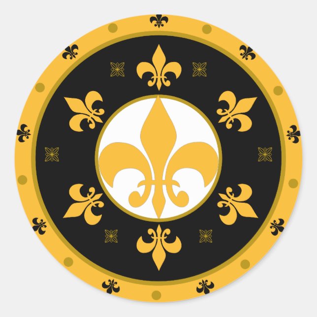 Sticker Rond fleur de lis (Devant)