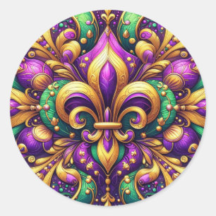 Sticker Rond fleur de lis