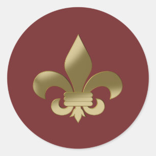 Sticker Rond Fleur de Lis