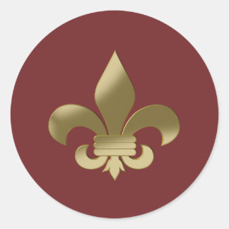 Sticker Rond Fleur de Lis