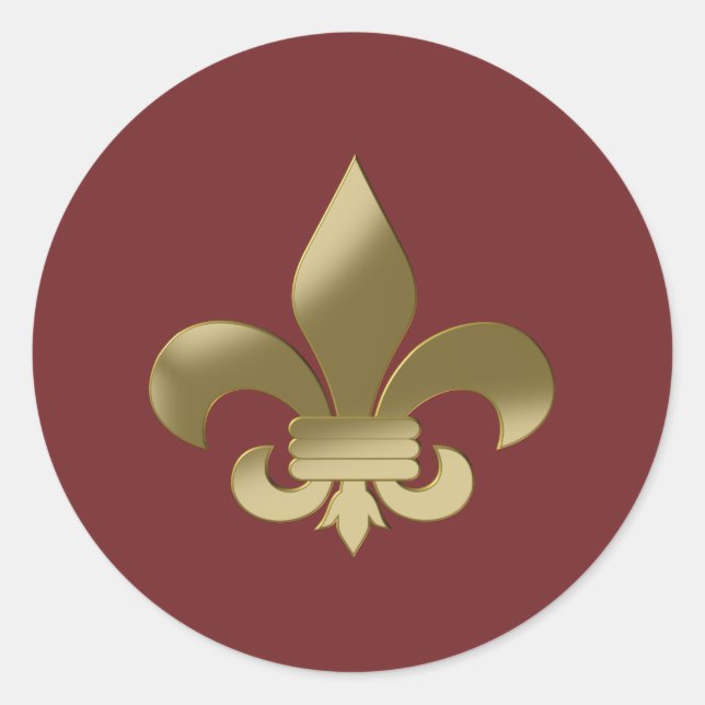 Sticker Rond Fleur de Lis (Devant)