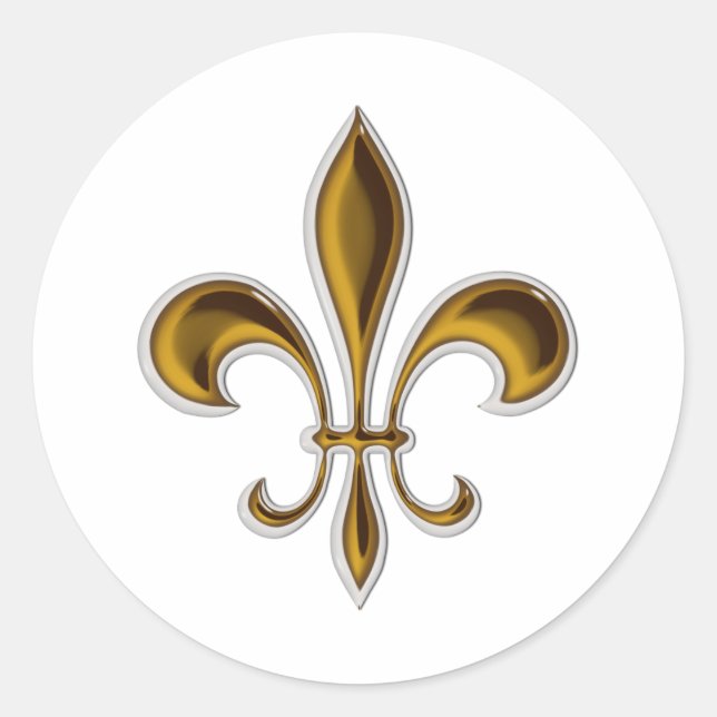 Sticker Rond Fleur De Lis (Devant)