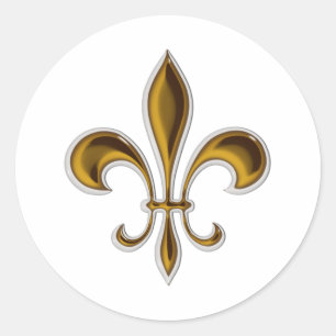 Sticker Rond Fleur De Lis