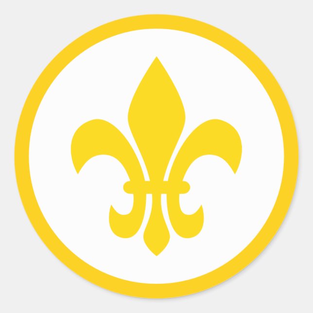 Sticker Rond Fleur de Lis (Devant)