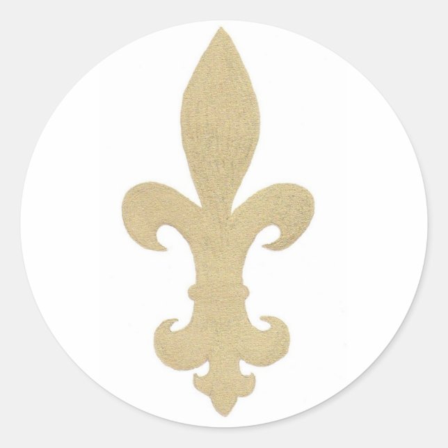 Sticker Rond Fleur De Lis (Devant)