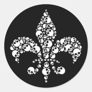 Sticker Rond Fleur de Lis