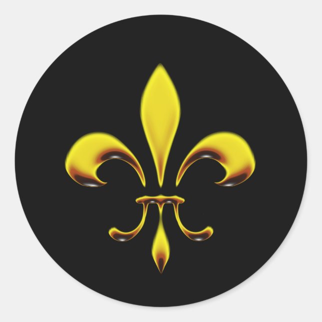 Sticker Rond Fleur De Lis (Devant)