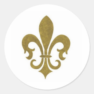 STICKER ROND FLEUR DE LIS