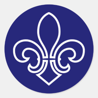 Sticker Rond Fleur de Lis