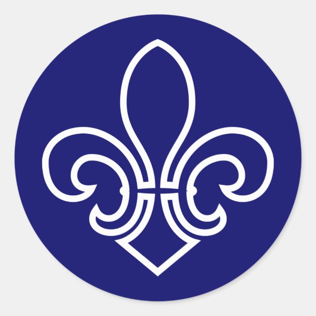 Sticker Rond Fleur de Lis (Devant)