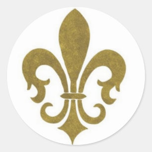 STICKER ROND FLEUR DE LIS