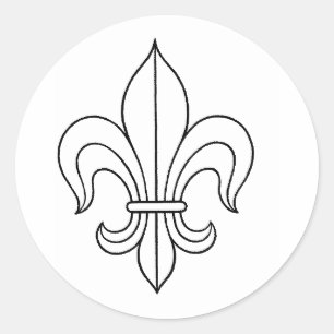 Sticker Rond Fleur de lis