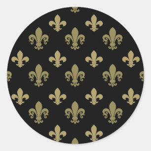 Sticker Rond Fleur de lis