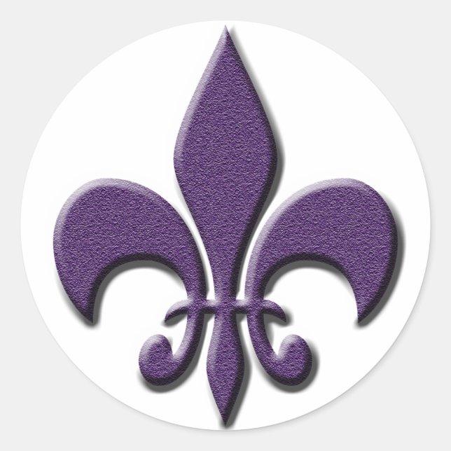 Sticker Rond Fleur de Lis (Devant)